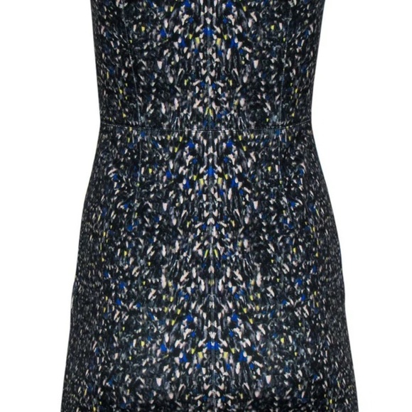 Yigal Azrouel - Speckled Multi Print Zippered Sheath Dress Sz 4 Sleeveless - Picture 13 of 13